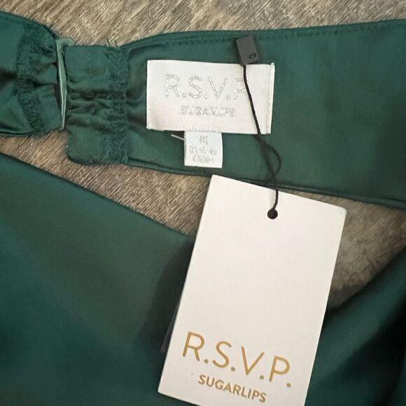 Sugarlips Plus Open Back Satin Maxi Dress- Size 1X - Picture 6 of 10